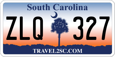 SC license plate ZLQ327