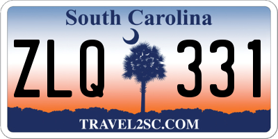 SC license plate ZLQ331