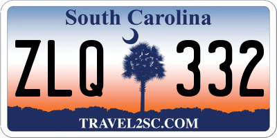 SC license plate ZLQ332