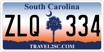 SC license plate ZLQ334