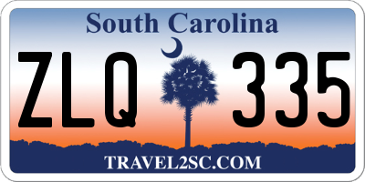 SC license plate ZLQ335
