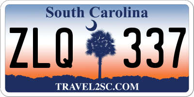 SC license plate ZLQ337