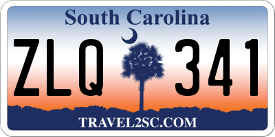 SC license plate ZLQ341