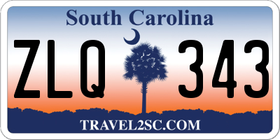 SC license plate ZLQ343