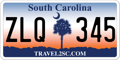 SC license plate ZLQ345