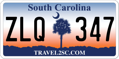 SC license plate ZLQ347