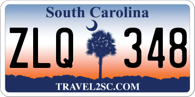 SC license plate ZLQ348