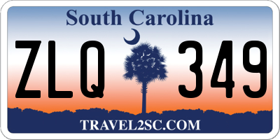 SC license plate ZLQ349