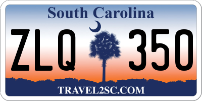 SC license plate ZLQ350
