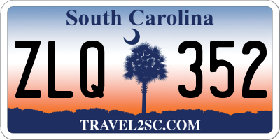 SC license plate ZLQ352