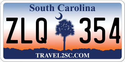 SC license plate ZLQ354
