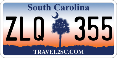 SC license plate ZLQ355