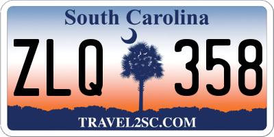 SC license plate ZLQ358