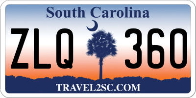 SC license plate ZLQ360