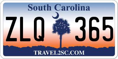SC license plate ZLQ365
