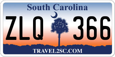 SC license plate ZLQ366