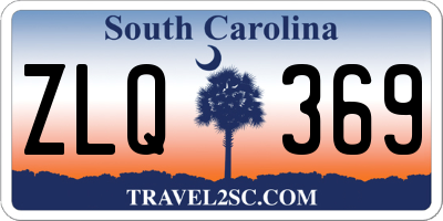 SC license plate ZLQ369