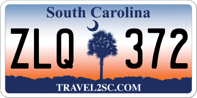 SC license plate ZLQ372