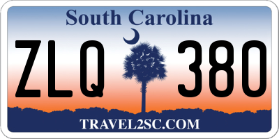 SC license plate ZLQ380