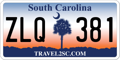 SC license plate ZLQ381