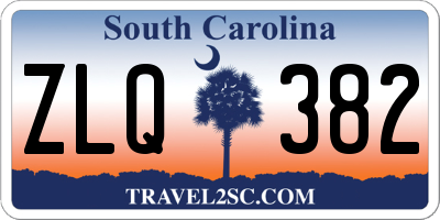 SC license plate ZLQ382