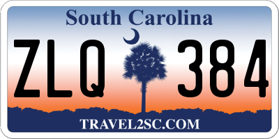 SC license plate ZLQ384