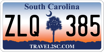 SC license plate ZLQ385