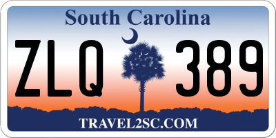 SC license plate ZLQ389
