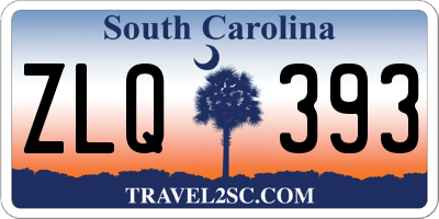 SC license plate ZLQ393