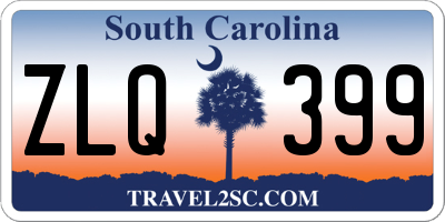 SC license plate ZLQ399