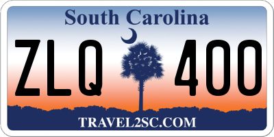 SC license plate ZLQ400