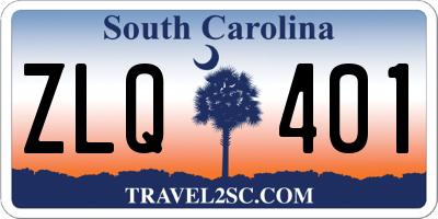 SC license plate ZLQ401