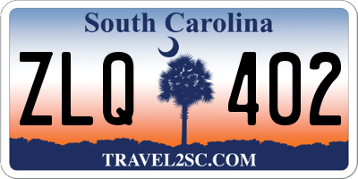 SC license plate ZLQ402