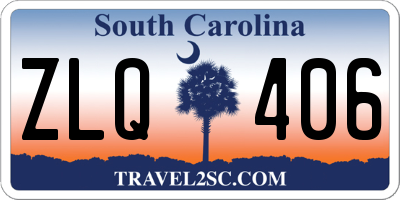 SC license plate ZLQ406