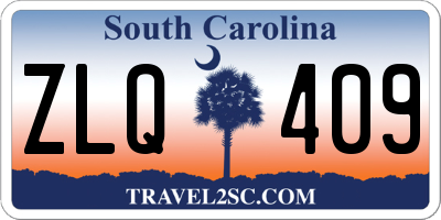 SC license plate ZLQ409
