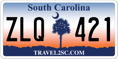 SC license plate ZLQ421