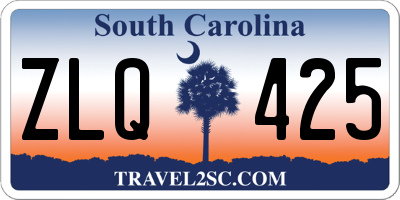 SC license plate ZLQ425