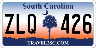 SC license plate ZLQ426