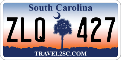SC license plate ZLQ427