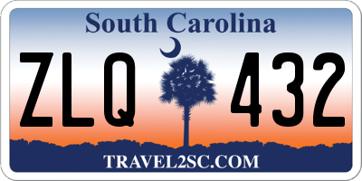 SC license plate ZLQ432