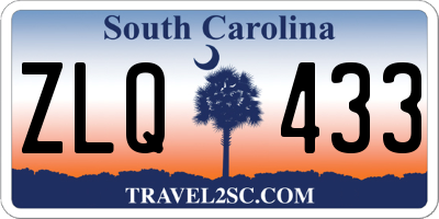 SC license plate ZLQ433