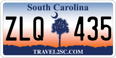 SC license plate ZLQ435