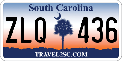 SC license plate ZLQ436
