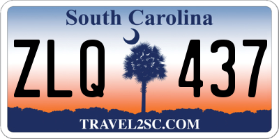 SC license plate ZLQ437