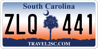 SC license plate ZLQ441