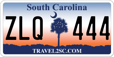 SC license plate ZLQ444