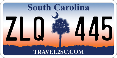 SC license plate ZLQ445