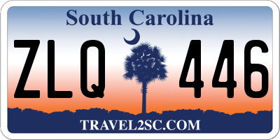 SC license plate ZLQ446
