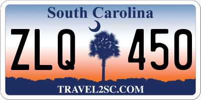 SC license plate ZLQ450