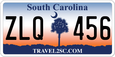 SC license plate ZLQ456